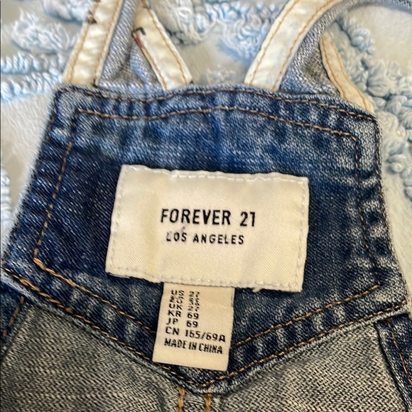 Denim Distressed Overalls - Picture 4 of 4